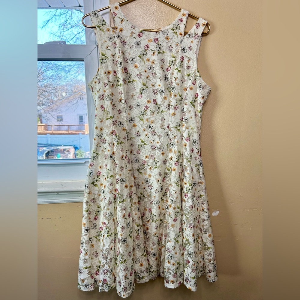 White floral dress